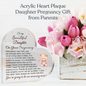 Daughter Pregnancy Gift, Baby Girl Nursery Décor, Acrylic Heart