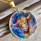 Taurus Zodiac Sign Necklace, Astrology Pendant with Gift Box