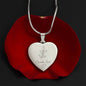 December Holly Berry Engraved Heart Necklace