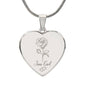 June Rose Engraved Heart Necklace