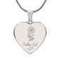 Octover Marigold Engraved Heart Necklace