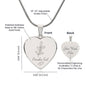December Holly Berry Engraved Heart Necklace