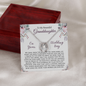 To My Granddaughter on your Wedding Day, Lucky In Love Necklace with Message Card. Wedding gift for granddaughter. Wedding wishes from Grandmother.