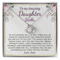 Daughter Gift from Dad, Personalized Gift for Daughter, Love Knot Necklace