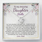 Daughter Gift from Dad, Personalized Gift for Daughter, Love Knot Necklace