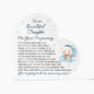 To Our Daughter On Your Pregnancy, Expecting Daughter Gift from Parents, Future Mom of Baby Boy Gift with Pregnancy Wishes, Heart Acrylic Plaque