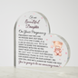 To Our Daughter On Your Pregnancy, Expecting Daughter Gift from Parents, Future Mom of Baby Girl Gift with Pregnancy Wishes, Heart Acrylic Plaque
