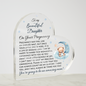 Daughter pregnancy gift with a heartwarming pregnancy wishes - Acrylic Heart Plaque, Baby Boy nursing décor.