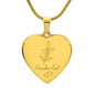 December Holly Berry Engraved Heart Necklace