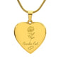 November Mum Engraved Heart Necklace