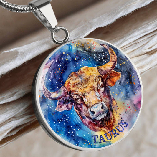 Taurus Zodiac Sign Necklace, Astrology Pendant with Gift Box